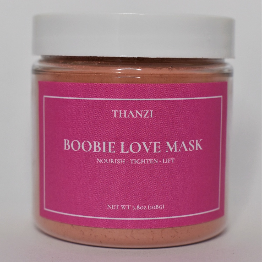 Boobie love breast clay mask w/ raspberries